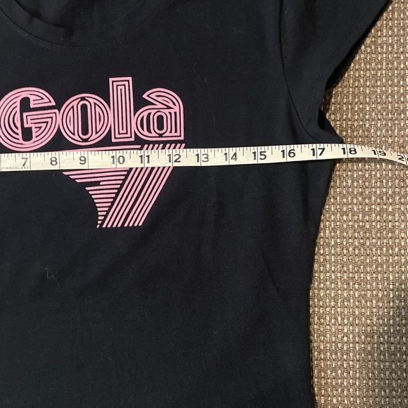 Gola x Anthropologie Black Graphic Crop Tee Size S 95% cotton 5% spandex - Picture 6 of 7